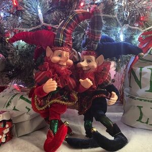 Festive Elf Plush Dolls